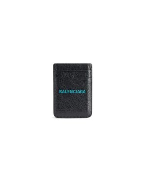 Balenciaga Portacarte Magnetico Cash - Nero