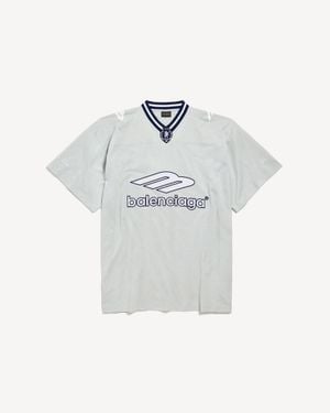 Balenciaga 3B Football V-Neck T-Shirt Oversized - Multicolour