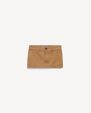 Balenciaga Mini Cotton Skirt - Natural