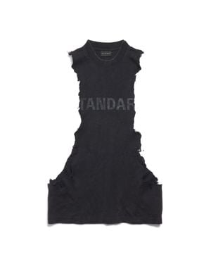 Balenciaga Standard Geripptes Tanktop - Schwarz