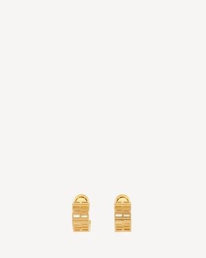 Balenciaga Nano Hoop Earrings - Metallic