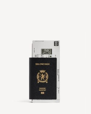 Balenciaga Passport Long Wallet 1 Ticket - Black