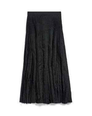 Balenciaga Gonna A Pieghe Effetto Increspato - Nero