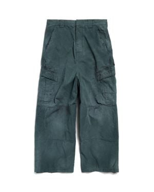 Balenciaga Weite Cargo Hose - Grün