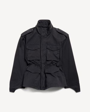 Balenciaga Hourglass Parka - Blue