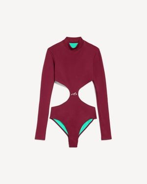 Balenciaga Body Con Cortes Techwear - Rojo