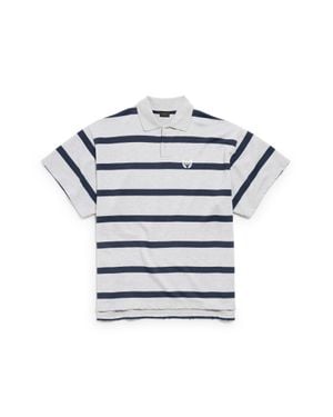 Balenciaga Laurel Classic Oversized-Poloshirt - Grau