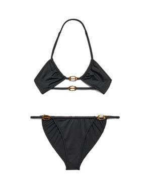 【 BALENCIAGA 】 Sporty ビキニ Bikini in Black Balenciaga Sporty Bikini Set in Black | FWRD