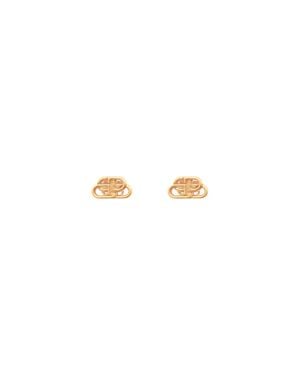 Balenciaga Orecchini Bb Xs Stud A Bottone - Metallizzato