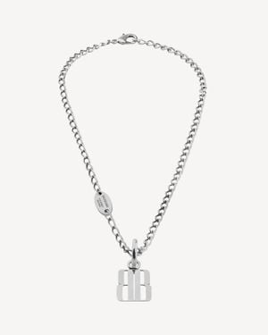 Balenciaga Nano Thin Necklace - Metallic
