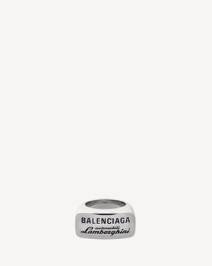 Balenciaga Automobili Lamborghini Signet Ring - White