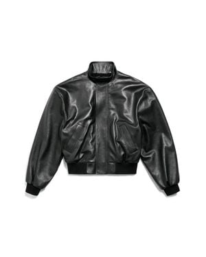 Balenciaga Leather Jackets - Black
