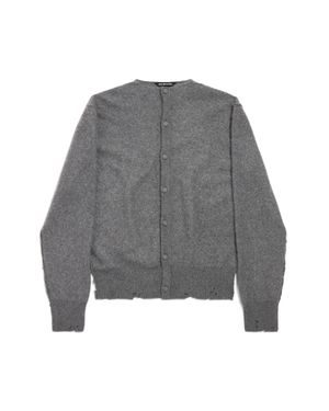 【送料&関税込】Balenciaga Dark Grey Cashmere Blend Cardigan Balenciaga Dark Grey Cashmere Blend Cardigan in Black | Lyst