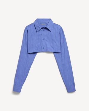 Balenciaga Cropped Shirt - Blue