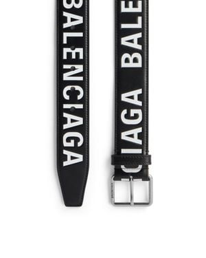 Balenciaga Printed Letters Belt - Black