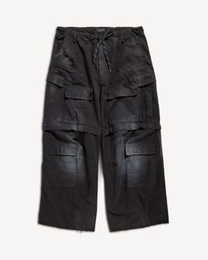 Balenciaga Spray-Paint Ripstop Trousers - Black