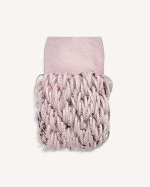 Balenciaga Falda Lápiz Con Plumas Mullidas - Rosa