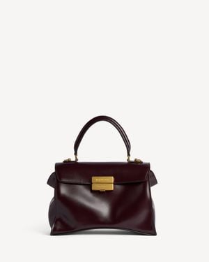 Balenciaga Hourglass Avenue Henkeltasche Klein - Lila