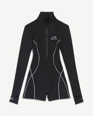 Balenciaga Body De Manga Larga Corto Techwear - Negro