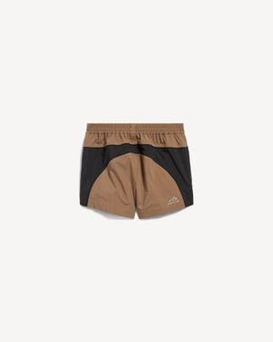 Balenciaga Techwear Trainingsshorts - Braun