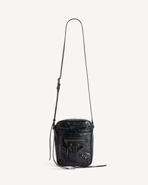 Balenciaga Le City Vertical Crossbody Bag - Black