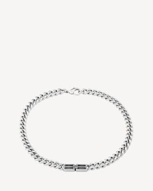 Balenciaga Bb Icon Gourmette Necklace - Metallic
