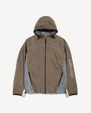 Balenciaga Techwear Zip-Up Jacket - Brown