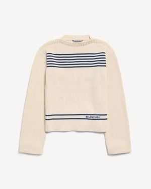 Balenciaga Boatneck Jumper - Natural