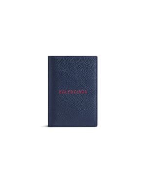 Balenciaga Cash Vertical Bifolded Wallet - Blue