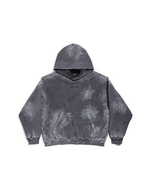 Balenciaga Hoodie Back Medium Fit - Gris