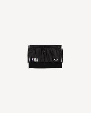 Balenciaga Nba Collaboration Mini Ruffle Skirt - Black