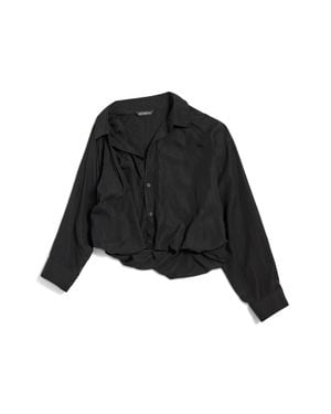 Balenciaga One Shoulder Shirt - Black