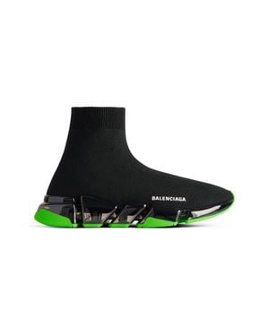 Balenciaga Speed 2.0 Full Clear Sole Recycled Knit Trainer - Green