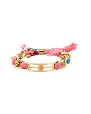 Balenciaga Bracciale Bb Icon Ribbon - Rosa