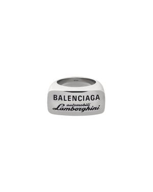 Balenciaga Automobili Lamborghini Signet Ring - White
