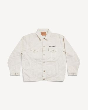 Balenciaga Denim Jacket Regular Fit - White