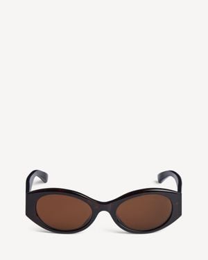 Balenciaga Nano Round Af Sunglasses - Brown