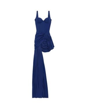 Balenciaga Open Back Dress - Blue