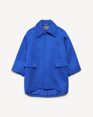 Balenciaga Large Cocoon Coat - Blue