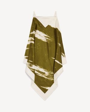 Balenciaga Brush Scratch Scarf Top - Green