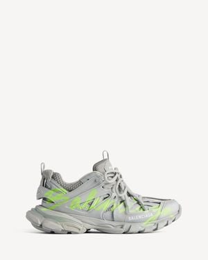 Balenciaga Grey Polyester Athletic Trainers - Green