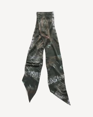 Balenciaga Washed Crayon Scarf - Green