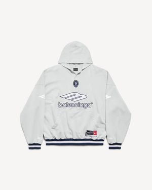 Balenciaga 3B Football Polo Hoodie - White