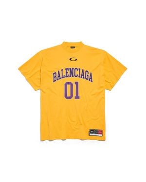 Balenciaga Basketball Oversized T-Shirt - Yellow