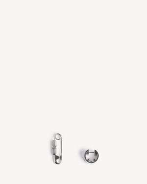Balenciaga Diy Pin Earrings - White