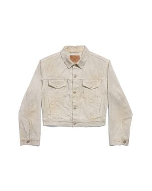 Balenciaga Denim Small Fit Jacket - Natural