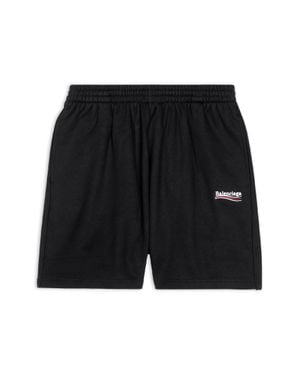 Balenciaga Political Campaign Sweat Shorts - Black