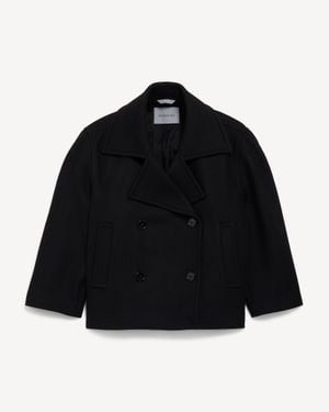 Balenciaga Short Cocoon Coat - Black