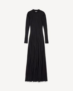 Balenciaga Long Sleeve Maxi Dress - Black