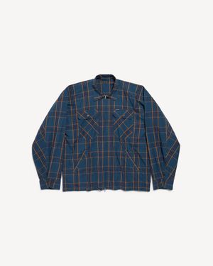 Balenciaga Zip-up Shirt - Blue